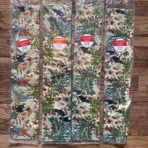 Vintage Tropical Birds Designer Tissue Paper Lot 4 Packs Decoupage Gift Wrap